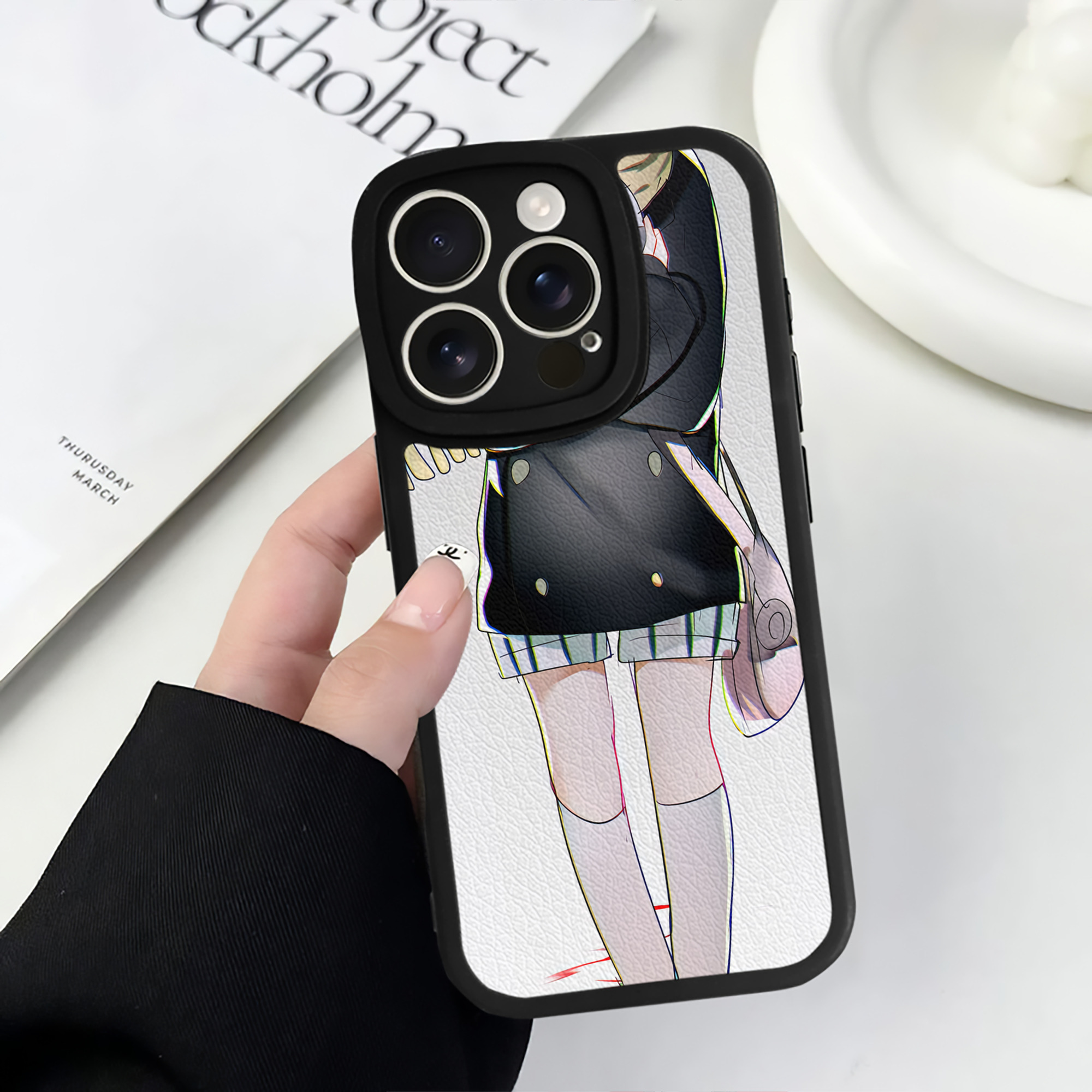 （画像用） 文豪ストレイドッグス Bungo Stray Dogs 【iPhone 16シリーズ対応】シリコンスマホケース（レザー調） 材質：シリコン